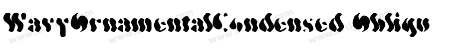 WavyOrnamentalCondensed Oblique字体转换